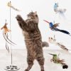 Cat Toys For Bored Indoor Adult Cats Any Surface Base Cat Wand Toy Cat For Stimulation Toys For Indoor Cats Cat Feather Toy Cat Feather Wand Cat Toy Wand Juguetes Para Gatos Activos Juegos Para Gatos