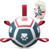 Dog Toys Soccer Ball with Straps, Interactive Toys for Tug of War, Puppy Birthday Toy, Dog Water Toy, Dog Balls for Small & Medium Dog (6 Inch)