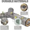 71VPBhac_2L._AC_SL1500 Large Cat Tunnel, 3 Way Collapsible Tube with Peek Holes Cat Tunnels for Indoor Cats Interactive Maze Toy for Kitty Puppy Rabbits Ferrets Squirrels Guinea Pigs Chinchillas
