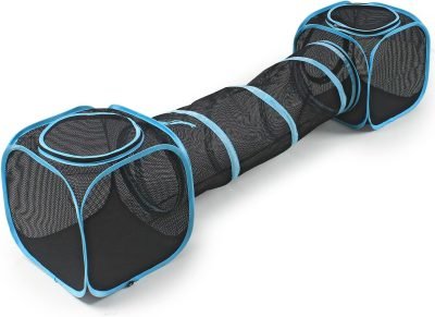 71VPVjLNfIL._AC_SL1500 Cat Furniture Tent for Indoor and Outdoor Playpen Portable Cat Tunnels, Outdoor Kennel (2 Cube + 3-Way Tunnel)