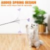 2024 latest Cat Toys, 2 in 1 Spring Cat Wand Toy with 2PCS Ultra-long Cat Teaser, 4PCS Spring Steel Wire & 5PCS Feather Refills for Kitty Kitten Indoor Cats Cat Accessories