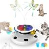4 in 1 Cat Toys Rechargeable with 2000mAh Battery, Interactive Cat Toys for Indoor Cats, Track Balls Kitten Toy, Fluttering Butterfly, Electronic Whack a Mole for All Breeds