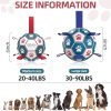 Dog Toys Soccer Ball with Straps, Interactive Toys for Tug of War, Puppy Birthday Toy, Dog Water Toy, Dog Balls for Small & Medium Dog (6 Inch)