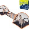 Outdoor Cat Tunnel, Pop Up Cat Tent - Outdoor Cat Playpen, Tents for Small Animals, Provides Double Fun with 2-Way Cat Playpen, Cat Tents for Outside