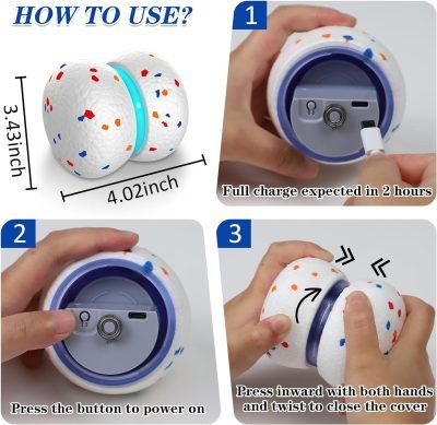 Interactive Dog Toys for Boredom, Bouncing Ball for Dogs with Motion Activated, Active Rolling Ball for Dogs, Wicked Ball for Daily Training