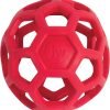 Pet Hol-ee Roller Dog Toy Puzzle Ball, Natural Rubber, Small (3 Inch Diameter), Colors May Vary