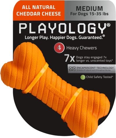 Layer Bone Toy for Large Dogs (35lbs & up) - Engaging All-Natural Sweet Potato Scented Durable Dog Chew Toy for Heavy Chewers - Easy to Clean - Interactive & Non-Toxic