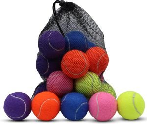 Tennis Balls, 20 Pack Tennis Balls for Dogs, Pet Dog Playing Balls, Come with Mesh Bag for Easy Transport, Colorful Easy Catching Pet Dog Balls (Multi-Color)