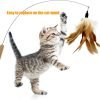 Cat Feather Toys Refill Cat Wand Replacement Feathers, 16 PCS Cat Toy Feather Refills, Cat Wand Attachments Feathers for Cat Toys
