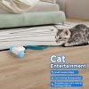 Interactive Cat Toys for Indoor Cats, 2-Speed Smart Automatic Cat Mouse Toy with LED Wheels, USB Rechargeable,Relieve Lack of Exercise for Cats Kittens