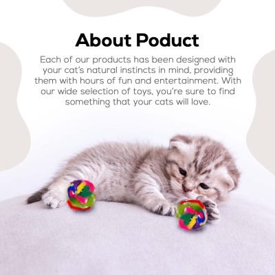 Cat Crinkle Balls 1.5 Inch (50-Pack) - Mini Crinkle Cat Toys for Indoor Cats - Multi-Color Cat Crinkle Toy - Canadian-Made Crinkle Balls for Cats