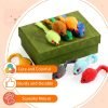 120 Pcs Rainbow Furry Cat Mouse Toys Interactive Rattle Cat Toy Mice Small Soft Rustle Sound Kitten Toys for Pets Cat Puppy Kittens Play, Assorted Colors
