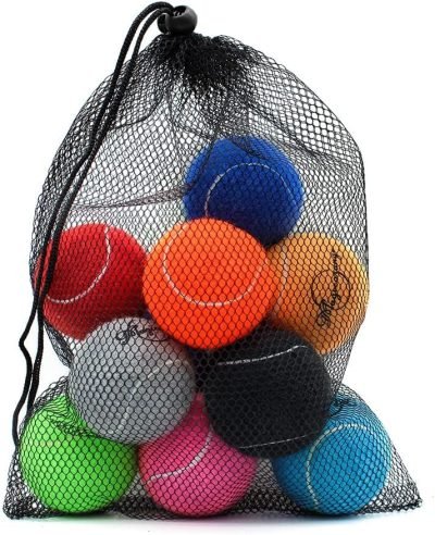 Tennis Balls, 12 Pack Advanced Training Tennis Balls Practice Balls, Come with Mesh Bag for Easy Transport, Good for Beginner Training Ball