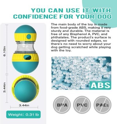 Dog Puzzle Toys, Adjustable Dog Treat Dispensing,Interactive Dog Enrichment Toy to Keep Them Busy,Food Puzzles Ball for Dogs, Puppy Slow Feeder for Boredom and Stimulating IQ Training (Blue)