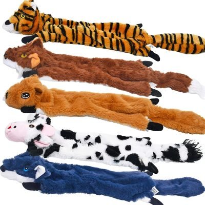 Dog Squeaky Toys 5 Pack, Pet Toys Crinkle Dog Toy No Stuffing Animals Dog plush Toy Dog Chew Toy for Large Dogs and Medium Dogs Squeeky Doggie Toys Puppy Toys Squeak
