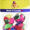 Cat Crinkle Balls 1.5 Inch (50-Pack) - Mini Crinkle Cat Toys for Indoor Cats - Multi-Color Cat Crinkle Toy - Canadian-Made Crinkle Balls for Cats