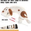 Puppy Heartbeat Toy, Dog Heartbeat Toy for Separation Anxiety Relief, Puppy Toy with Heartbeat Stuffed Animal Anxiety Calming Behavioral Aid Plush Toy for Dogs Cats Pets (White+)
