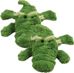The Alligator Medium Dog Toy, Green (2 Pack)