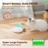 Electric Running Cat Laser Toys Interactive, Fluttering Butterfly, 4in1 Automatic Rechargeable Kitten Toy, Colored Feather, Indoor Exercise Cat Kicker, White