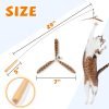 Cat Wand Toys, Interactive Cat Toys with 3 Feather Refills, 29'' Flexible Steel Wire, Sturdy Wood Handle & Bell for Kitty Kitten, Cat Toys for Indoor Cats Cat Teaser Cat String Toy