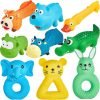 71njJjF4MaL._AC_SL1500 9 Pack Latex Squeaky Dog Toys 7 Inch Soft Rubber Dog Chew Toy Animal Standing Stick Puppy Fetch Interactive Play Toy Assorted Animal Pet Toys for Small Medium Large Dogs(Classic)