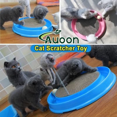 Cat Scratcher Toy, Cat Toy, Scratch Pad,Post Pad Interactive Training Exercise Mouse Play Toy with Ball for Kitty Puppy