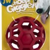 Pet Hol-ee Roller Dog Toy Puzzle Ball, Natural Rubber, Small (3 Inch Diameter), Colors May Vary