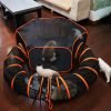 Cat Tunnel Tube Cat Enclosures Foldable Cat Tent Small Animal Playpen Bunny Cage Cat Toy Pet Tents Outdoor Indoor for Fun Orange with Storage Bag