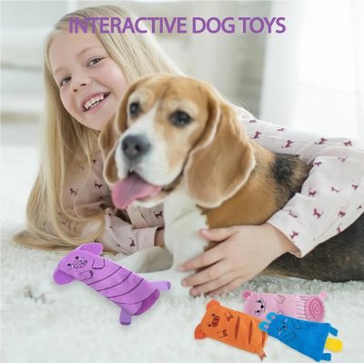 Dog Toy, 8 Pack Dog Squeaky Toys for Chewer Small, Medium, and Large Breed,Cute Durable Interactive Dog Toys for Indoor Puppy Teething, Pet Entertaining, Fun, with Squeaker & Crinkle Paper