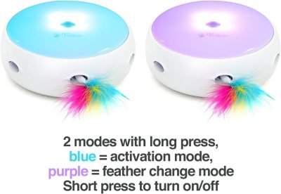 Interactive Cat Toys for Indoor/Outdoor Activity - New & Improved Cat Feather Toys Replacement Feathers Available 12 Month Warranty