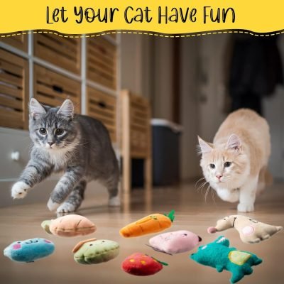 71zXWfqnG0L._AC_SL1500 50 Pcs Catnip Toys for Indoor Cat Plush Cats Toys Bulk Interactive Catnip Filled Kitten Toys Cat Chew Toy Pet Cats Supplies