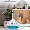 3 in 1 Smart Cat Toys, Interactive Cat Roly Poly Toy, Electric Indoor Kitten Toys, Fluttering Butterfly,Random Whack-A-Mole Mice, 1 Pcs Catnip Balls,Auto On/Off (Blue)