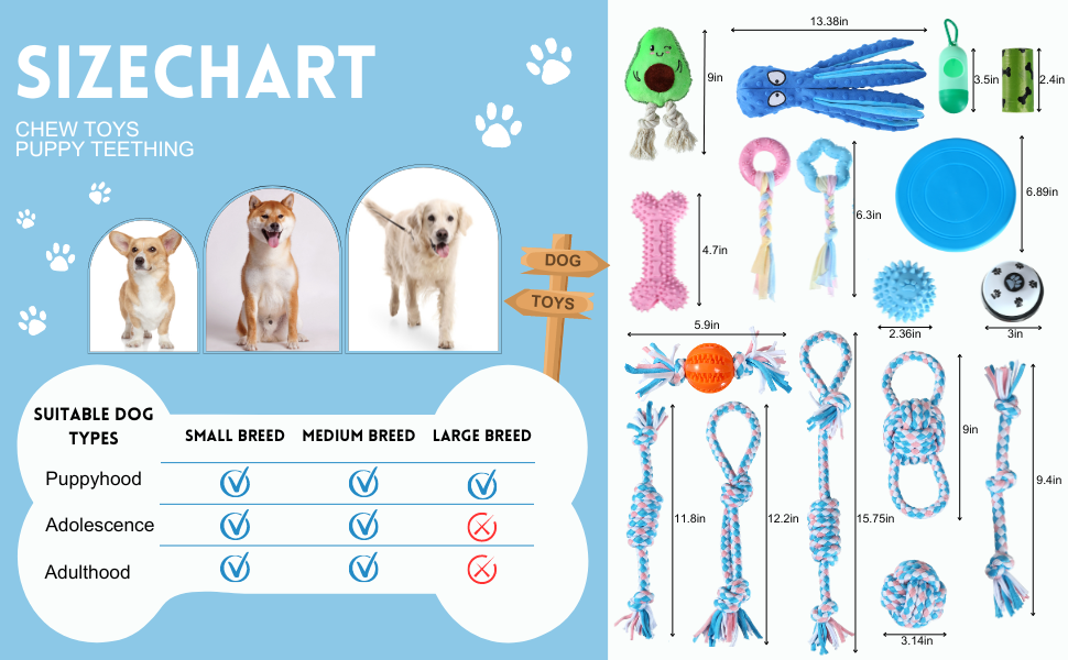 Dog Chew Toys for Small Puppies 