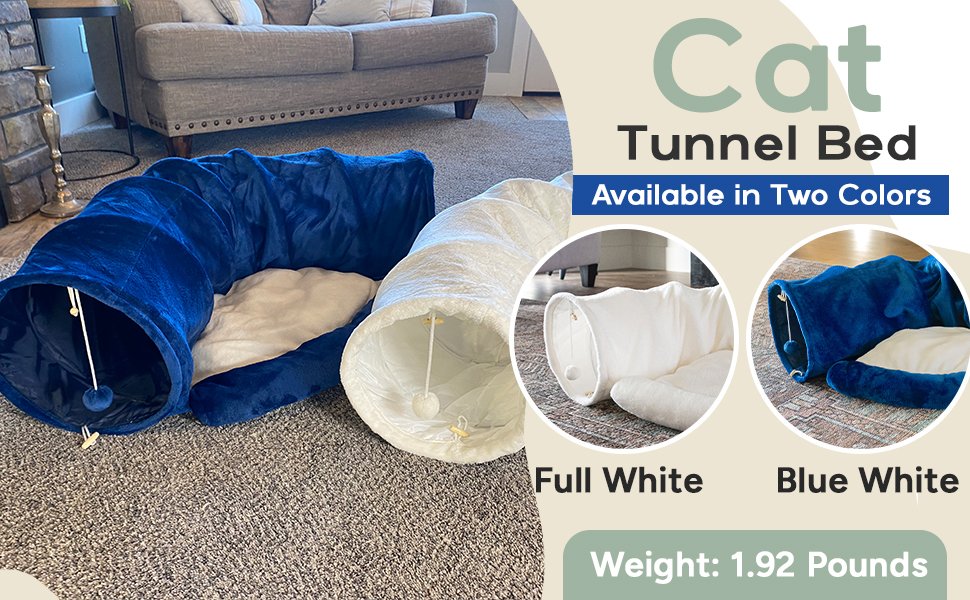 cat tunnel bed fluffy with tunnels tubes small plush with toy kitty soft large cover balls cushion