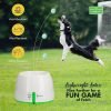 Automatic Dog Ball Launcher Dog Fetch Machine for Small to Medium Sized Dogs,3 Launch Distances, Ball Launcher for Dogs with 6 Latex Balls, Dual Power Supply, Ball Thrower for Dogs