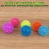 2.5" Squeaky Dog Balls for Small Medium Dogs, 6 Pack Small Dog Chew Toys with Spike, Puppy Toys for Teeth Cleaning and Training (Green 6 Pack)