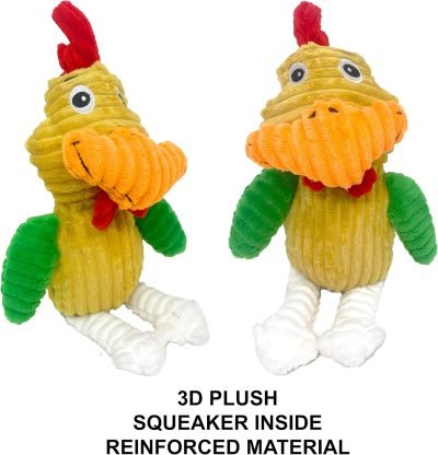 5 Pack Tough Plush Animal Dog Toys Assortment Value Bundle Dog Squeaky Toys Assortment Puppy Pet Mutt Dog Toy Dog Squeak Toy for Medium Large Dogs