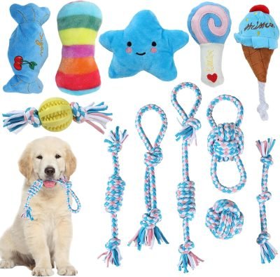 Dog Puppy Toys for Teething,20 Pack Puppies Teething Chew Toys for Boredom,Dog Chew Toys with Rope Toys,Treat Balls and Squeaky Dog Toys for Small Dog