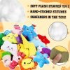 80 Pcs Dog Squeaky Toys Bulk for Small Puppy Dog Stuffed Plush Chew Toys Small Medium Dogs PET Toys with Squeakers for Puppies Teething (Novel Style)
