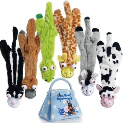 Dog Squeaky Toys, 5 PCS Crinkle Plush Dog Toys, No Stuffing Dog Toys for Small Medium Large Dogs, Stuffless Puppy Toys for Boredom