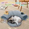 81D_AVfz-bL._AC_SL1500 Cat Tunnel Bed, Indoor Cat Tunnels with Hanging Balls, Peepholes, and Washable Mat, Green