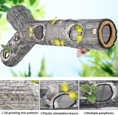 81E2tO3-KvL._AC_SL1500 Large Cat Tunnel, 3 Way Collapsible Tube with Peek Holes Cat Tunnels for Indoor Cats Interactive Maze Toy for Kitty Puppy Rabbits Ferrets Squirrels Guinea Pigs Chinchillas