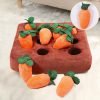 Dog Carrot Toy, Enrichment Dog Puzzle Toys, Hide and Seek Carrot Farm Dog Plush Chew Toys for Small Medium and Large Dogs Cats with 12 Carrots
