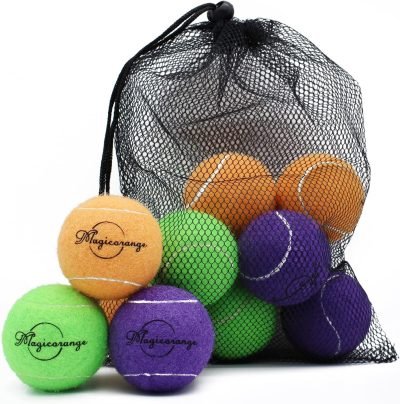 Tennis Balls, 12 Pack Advanced Training Tennis Balls Practice Balls, Come with Mesh Bag for Easy Transport, Good for Beginner Training Ball