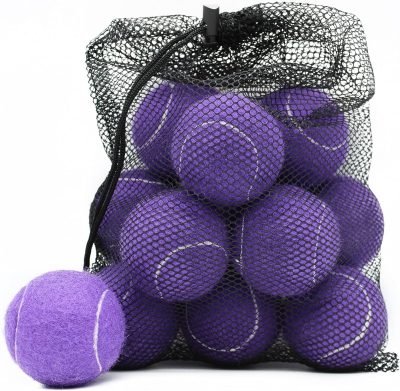 Tennis Balls, 12 Pack Advanced Training Tennis Balls Practice Balls, Come with Mesh Bag for Easy Transport, Good for Beginner Training Ball