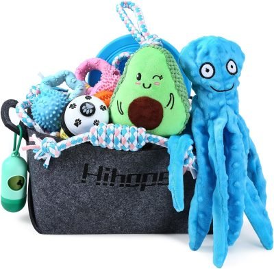 Dog Puppy Toys for Teething,20 Pack Puppies Teething Chew Toys for Boredom,Dog Chew Toys with Rope Toys,Treat Balls and Squeaky Dog Toys for Small Dog