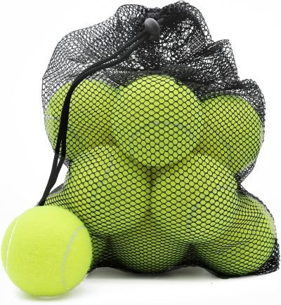 Tennis Balls, 12 Pack Advanced Training Tennis Balls Practice Balls, Come with Mesh Bag for Easy Transport, Good for Beginner Training Ball