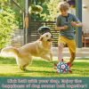 Dog Toys Soccer Ball with Straps, Interactive Toys for Tug of War, Puppy Birthday Toy, Dog Water Toy, Dog Balls for Small & Medium Dog (6 Inch)