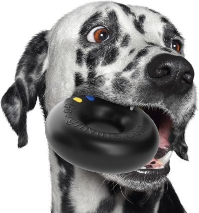 Dog Toys for Aggressive Chewers | Virtually Indestructible Dog Toys for Large Breeds Such as Pit Bulls | Heavy Duty Dog Toy | Black