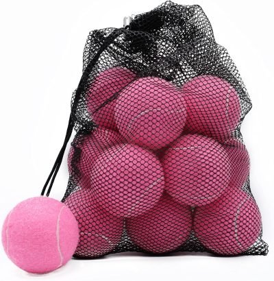 Tennis Balls, 12 Pack Advanced Training Tennis Balls Practice Balls, Come with Mesh Bag for Easy Transport, Good for Beginner Training Ball